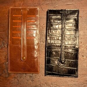 Abis And Lodis Leather Card Organizer Trio- Brown and Black